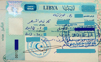 Hồ sơ xin visa Libya